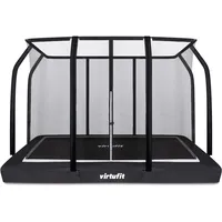 VirtuFit Bodentrampolin VirtuFit Boden Eingebautes Trampolin mit Sicherheitsnetz - 213 x 305 c