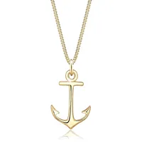 Elli Panzerkette Anker Anhänger Maritim Sea 925 Silber Ketten Damen
