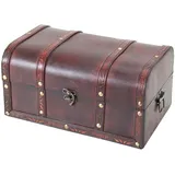 HMF 6406-130 Schatztruhe aus Holz 30 x 20 x 15 cm 15-tlg. braun