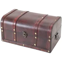 HMF 6406-130 Schatztruhe aus Holz 30 x 20 x 15 cm 15-tlg. braun