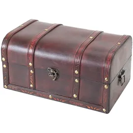 HMF 6406-130 Schatztruhe aus Holz 30 x 20 x 15 cm 15-tlg. braun