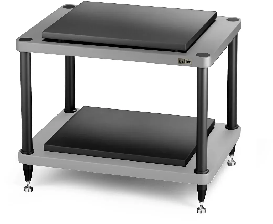 Solidsteel S5-2 Advanced Hifi-Rack B 584x H 500x T 430 mm bis 60Kg/Etage silber/schwarz