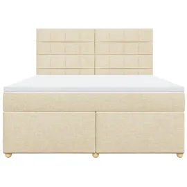 vidaXL Boxspringbett 180 x 200 cm Creme