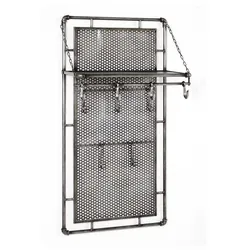 Design Garderobe im Industry Style Metall in Anthrazit