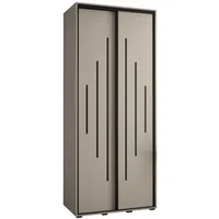 Abiks möbel MÖBEL Kryspol Schwebetürenschrank, Kaschmir, Metall, Nachbildung, 6