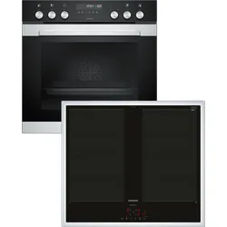 SIEMENS Einbauherd-Set MKP3VC63 (HE378GAS1+EY645CXB6M), 60 cm, Edelstahl
