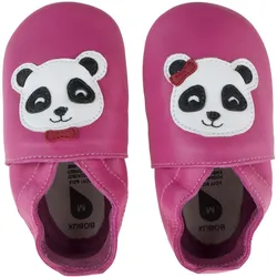 Soft Sole Panda Baby Krabbelschuhe aus Leder mit Ente, Pink