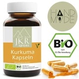 250 vegane Bio Kurkuma Kapseln 620mg - Curcuma Pulver -  in Dose hochdosiert