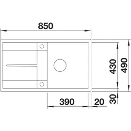 Blanco Metra 5 S-F cafe + Excenterbetätigung
