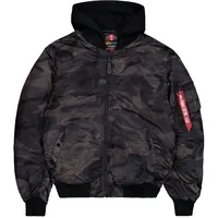 Alpha Industries Ma-1 Zh Back Emb Camo Bomberjacke Black