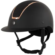 Bieman de Haas Reithelm Omega Painted Glitter 55-57 Schwarz/Rosa