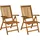 Möbilia Gartensessel 2er-Set 56 x 74 x 108 cm natur klappbar