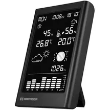 Bresser BRESSER Funk-Wetterstation MeteoTemp TBV Funkwetterstation schwarz