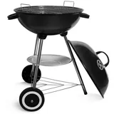 SunJas Edelstahl Holzkohlegrill, Klappgrill Outdoor BBQ Grills, Portable Campinggrill, Standgrilll, Grillwagen Kohlegrill- 74 x 33.5 x 71.5