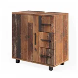 Vicco Waschbeckenunterschrank Ilias 60 x 61 cm mit Tür und 3 Schubladen