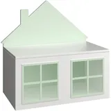 [en.casa] Sitzbank Vipsali Mintgrün/Weiß 56 x 60 x 33 cm