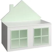 [en.casa] Sitzbank Vipsali Mintgrün/Weiß 56 x 60 x 33 cm