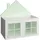 [en.casa] Sitzbank Vipsali Mintgrün/Weiß 56 x 60 x 33 cm
