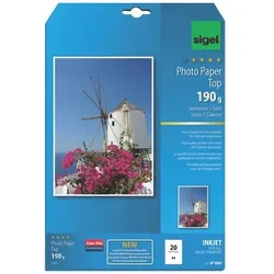 Inkjet Top Fotopapier A4 190g seidenmatt hochweiß 20 Blatt