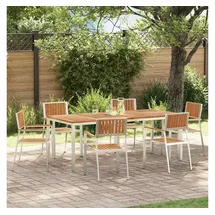 vidaXL Garten Essgruppe 7-tlg. Braun