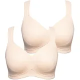 Ulla Popken Mikrofaser-BH 2er-Pack Beige 105E