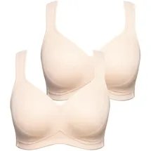 Ulla Popken Mikrofaser-BH 2er-Pack Beige 105E