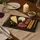 hausleben Schiefer Servierplatte 40x30 cm – Käseplatte, Antipasti Servierbrett mit Edelstahlgriffen, Naturstein, rustikale Servierplatte für Snacks & Fin...