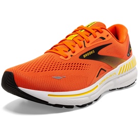 Brooks Herren Adrenaline GTS 23 Sneaker, Red Orange Black Yellow, 44 EU