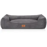 Knuffelwuff Hundebett Olivia Cord XXL 120 x 85cm Grau