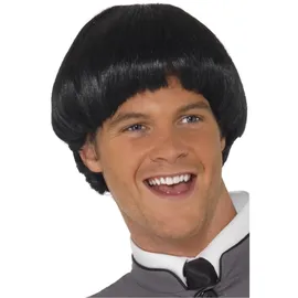 Smiffys 60er Topfschnitt Perücke, Schwarz Halloween