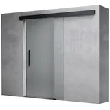 mai & mai Glasschiebetür komplettset softclose rechts 77,5 x 205 cm schwarz