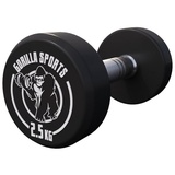 GORILLA SPORTS Kurzhantel Einzeln/2er Set, von 2,5 bis 40 kg Gewichte, Gummi, Gusseisen, Schwarz