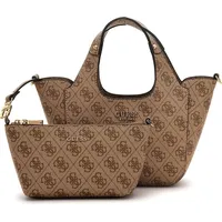 GUESS Handtasche Calista 2 in 1 Mini Tote Latte Logo