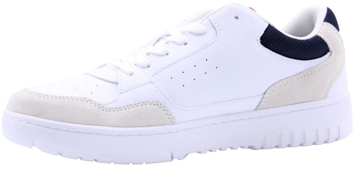 Tommy Hilfiger Herren Cupsole Sneaker TH Basket Core Rwb Schuhe , Weiß (White), 40 EU