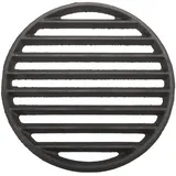 SUMTree Rund Gusseisen Grillrost Verdickter Gitterrost Schwarz Gussrost Haltbar Ofenrost Tafelrost Kohlerost Ascherost Kaminrost Feuerrost für Grill und Kamine Durchmesser 27,5 cm leicht zu bedienen