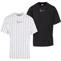 Karl Kani 2-Pack Pinstripe + Essential Tee in weiß Größe XL