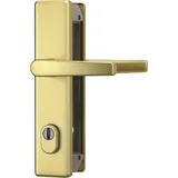 ABUS Abus, Türgriff + Fenstergriff, HLZS814 F3 EK Schutzbeschlag eckig DG messing (Türgarnitur)