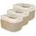 HMF Aufbewahrungskorb mit versteckten Griffen 37,5 x 25 x 22,5 cm Weiß-Braun