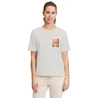 Cartoon Halbarm-Shirt mit Rundhalsausschnitt in Patch Cream/Rosé | Gr.: