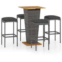 vidaXL Gartenbar Set 5-tlg. Grau