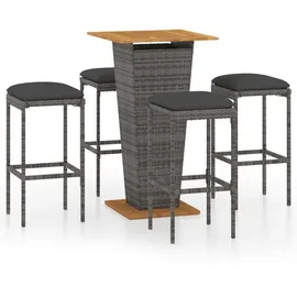 vidaXL Gartenbar Set 5-tlg. Grau