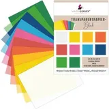 Marpa-Jansen Transparentpapier 484.610-00, A4, 10 Farben sortiert, 200g/m2, 20 Blatt