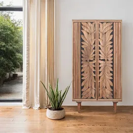 Marrakesch Orient & Mediterran Interior Kleiderschrank Aday 90 x 150 x 40 cm Braun