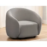 s-style möbel Cocktailsessel Roundi Bouclé 90 x 76 x 80 cm Grau