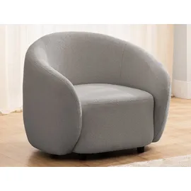 s-style möbel Cocktailsessel Roundi Bouclé 90 x 76 x 80 cm Grau
