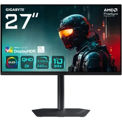 GIGABYTE LED-Monitor "MO27Q2", G (A-G), schwarz, Monitore, dreh-, neig-,schwenk-, höhenverstellbar, Lautsprecher