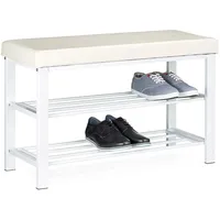 Relaxdays Schuhbank, offen, für 6-8 Paar Schuhe, Schuhregal zum