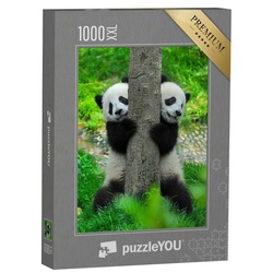 puzzleYOU Puzzle Puzzle 1000 Teile XXL „Pandabär-Zwillinge“, 1000 Puzzleteile, puzzleYOU-Kollektionen Pandas, Exotische Tiere & Trend-Tiere