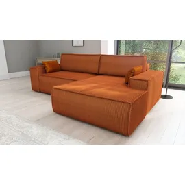 mebloland Ecksofa TOR mit Schlaffunktion. Farbe: Terra. - Braun