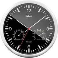 MEBUS Wanduhr schwarz